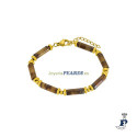 Pulsera fabricada en Acero chapada en Oro. - C02403/AQ Pulsera fabricada en Acero chapada en Oro. - C02403/AQ