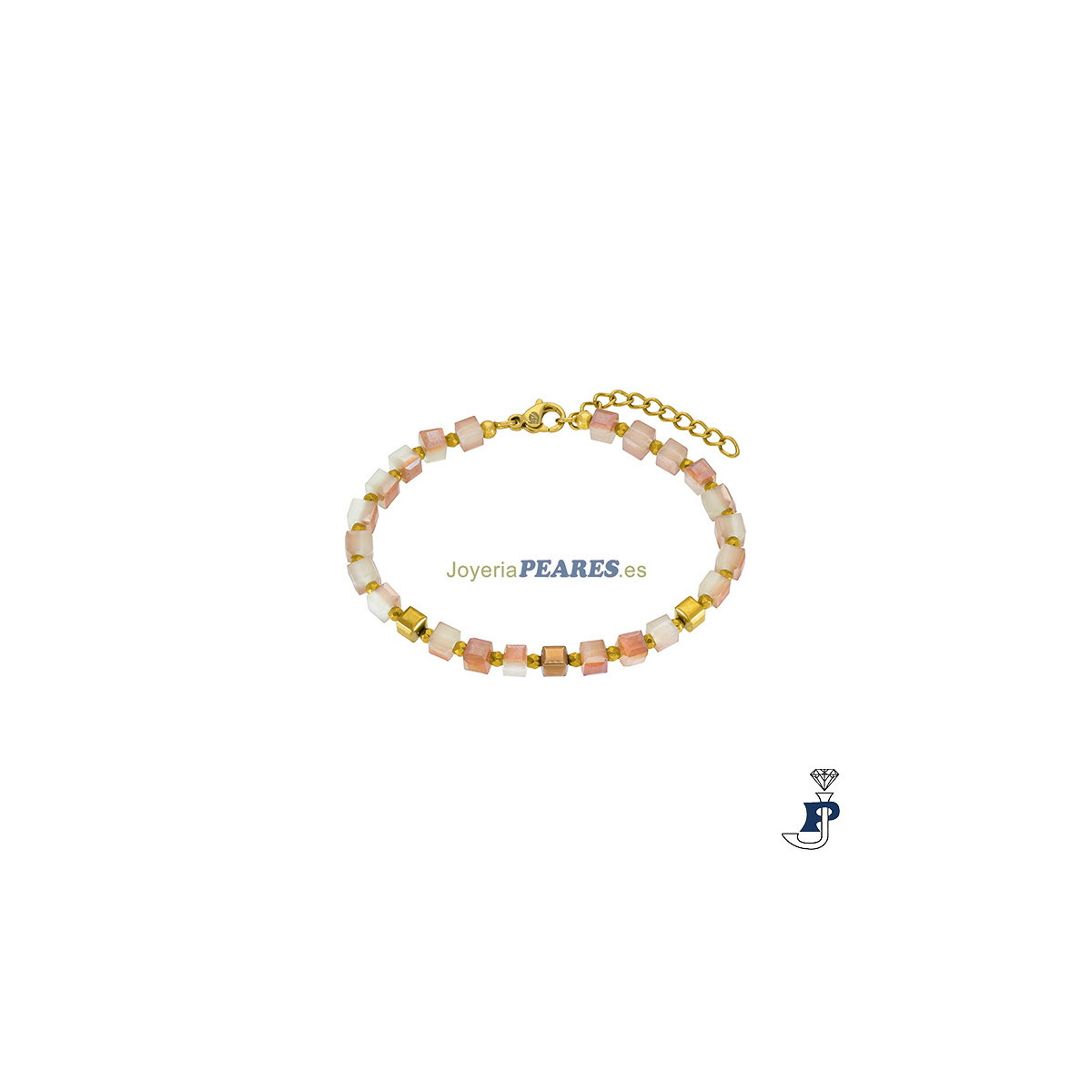 Pulsera fabricada en Acero chapado en Oro. - C02403/BF