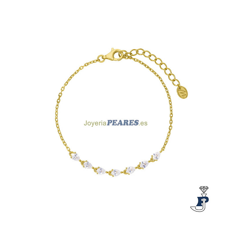 Pulsera fabricada en Plata chapada en Oro. - D02503/AC