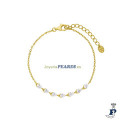Pulsera fabricada en Plata chapada en Oro. - D02503/AC Pulsera fabricada en Plata chapada en Oro. - D02503/AC