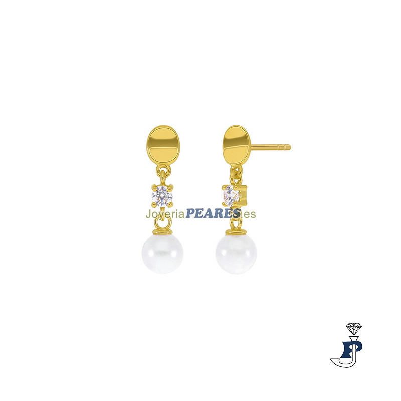 Pendientes fabricados en Plata chapado. - D03501/BD