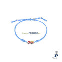 Pulsera de macrame con motivo fabricado en Plata de 1ª Ley. - D03703/AH Pulsera de macrame con motivo fabricado en Plata de 1ª Ley. - D03703/AH