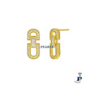 Pendientes fabricados en Plata chapados en Oro. - D04101/AF