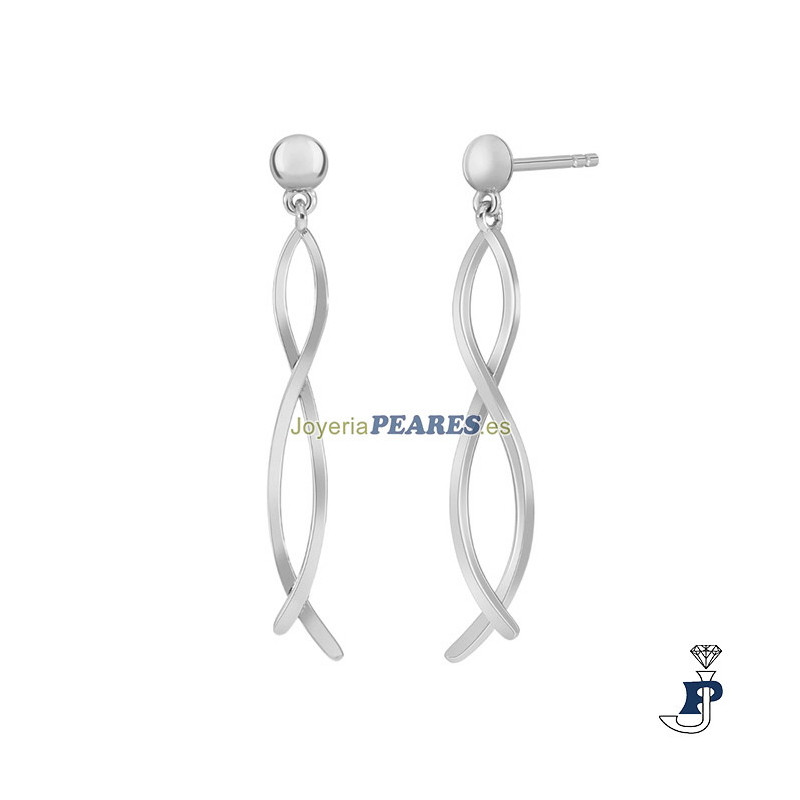 Pendientes fabricados en Plata de 1ª Ley. - D04101/AM