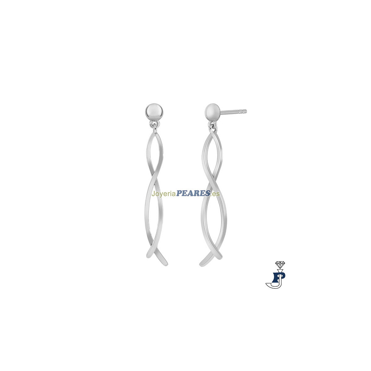 Pendientes fabricados en Plata de 1ª Ley. - D04101/AM
