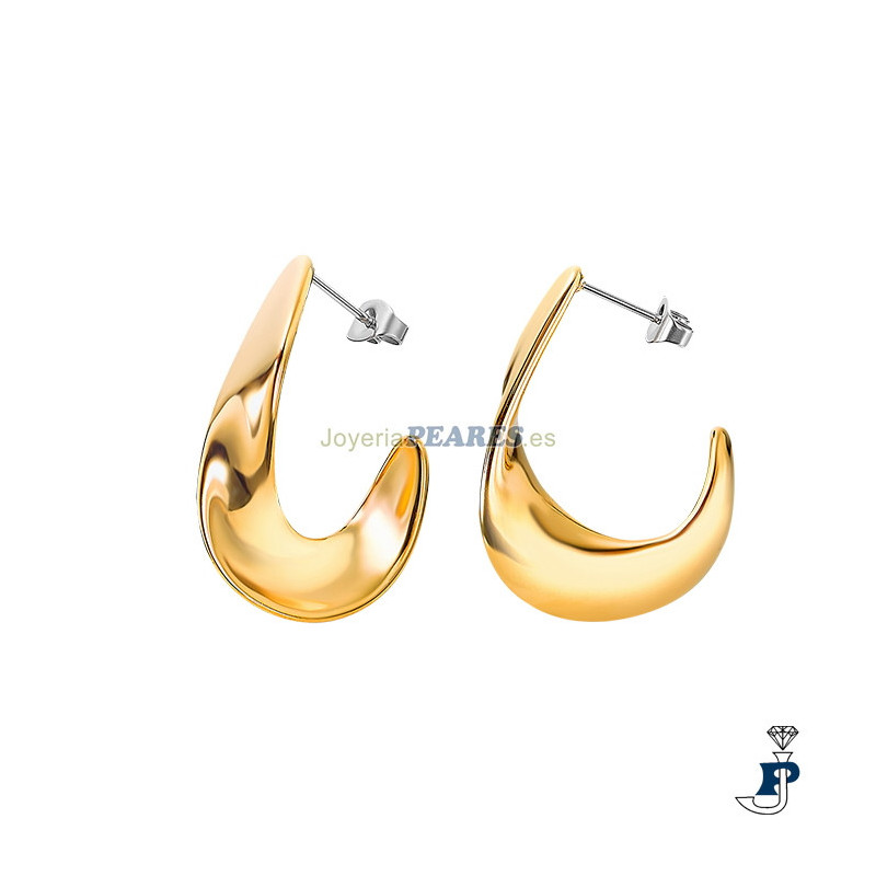 Pendientes fabricados en Acero chapado en Oro de LOTUS. - LS2566/4/2