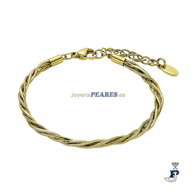 Pulsera de acero chapada en Oro. - LS2665/2/2