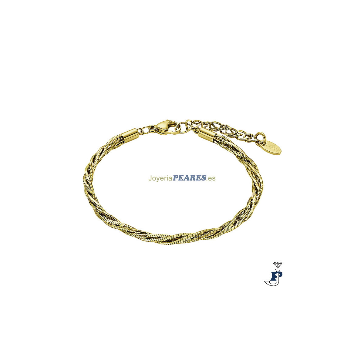 Pulsera de acero chapada en Oro. - LS2665/2/2
