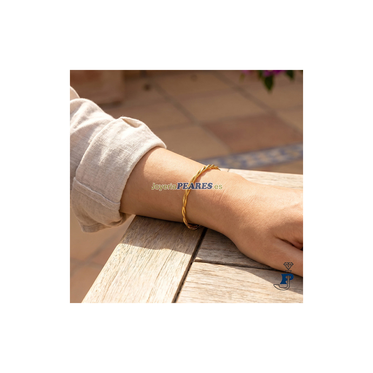 Pulsera de acero chapada en Oro. - LS2665/2/2