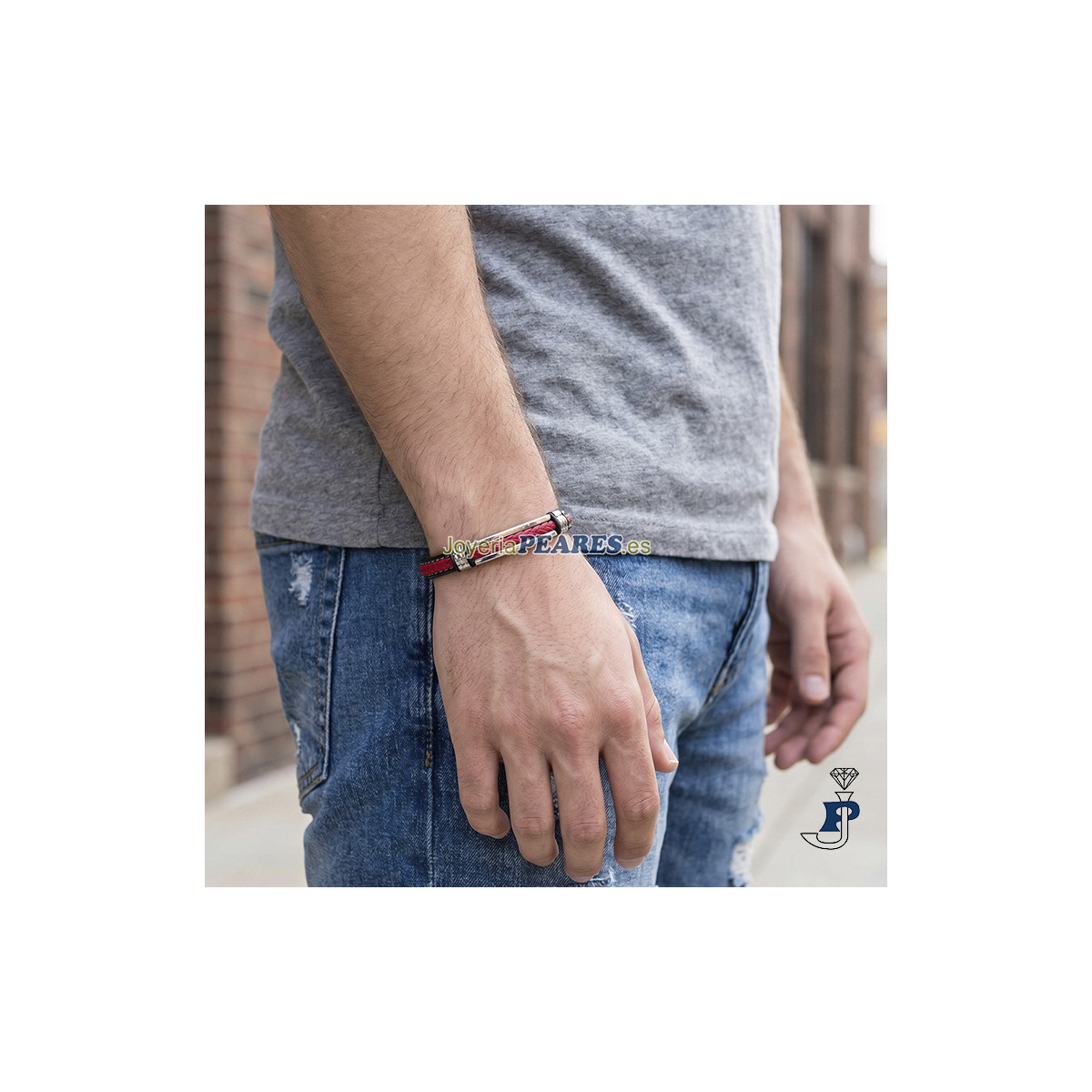 Pulsera de cuero LOTUS STYLE. - LS2638/2/2