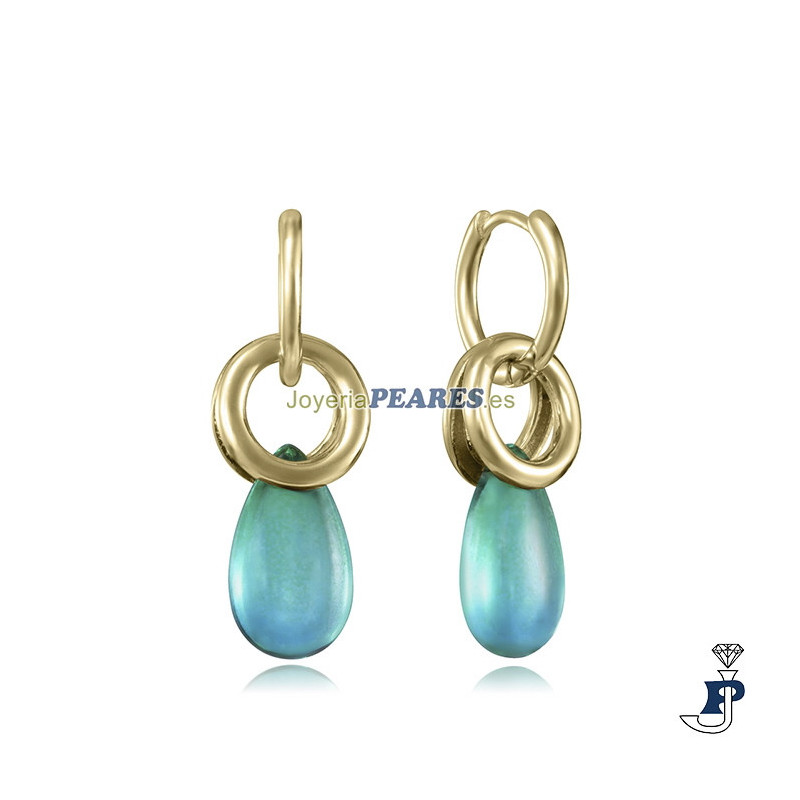 Pendientes de Viceroy fabricada en Plata chapada en Oro. - 13280E100-52