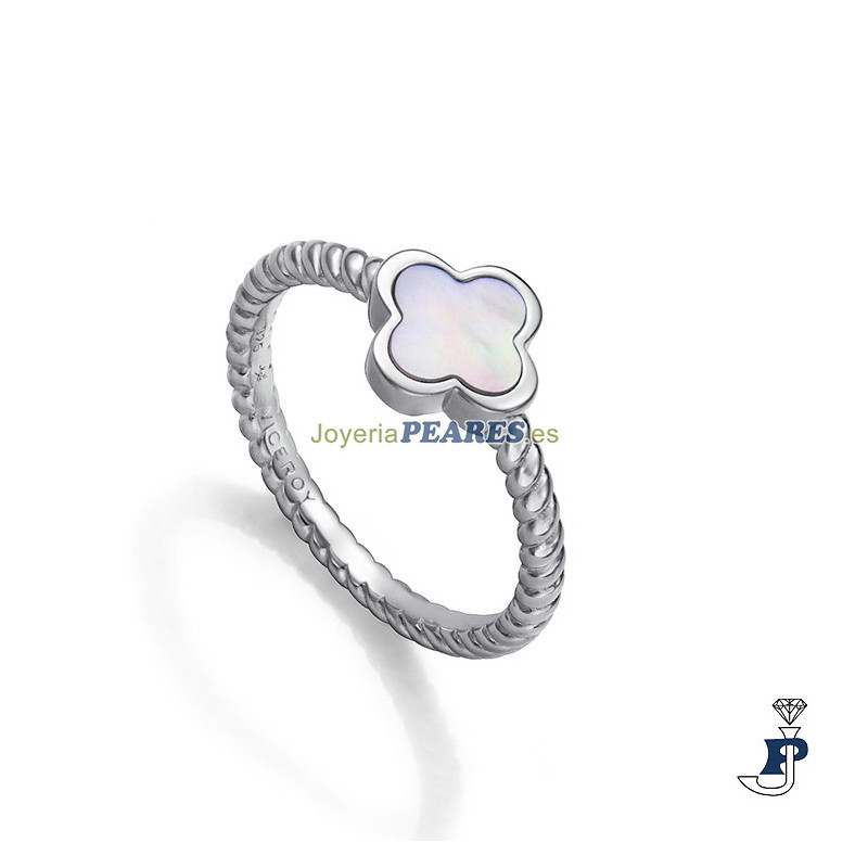 Sortija fabricada en Plata con un baño de Rodio de Viceroy. - 2383A016-60