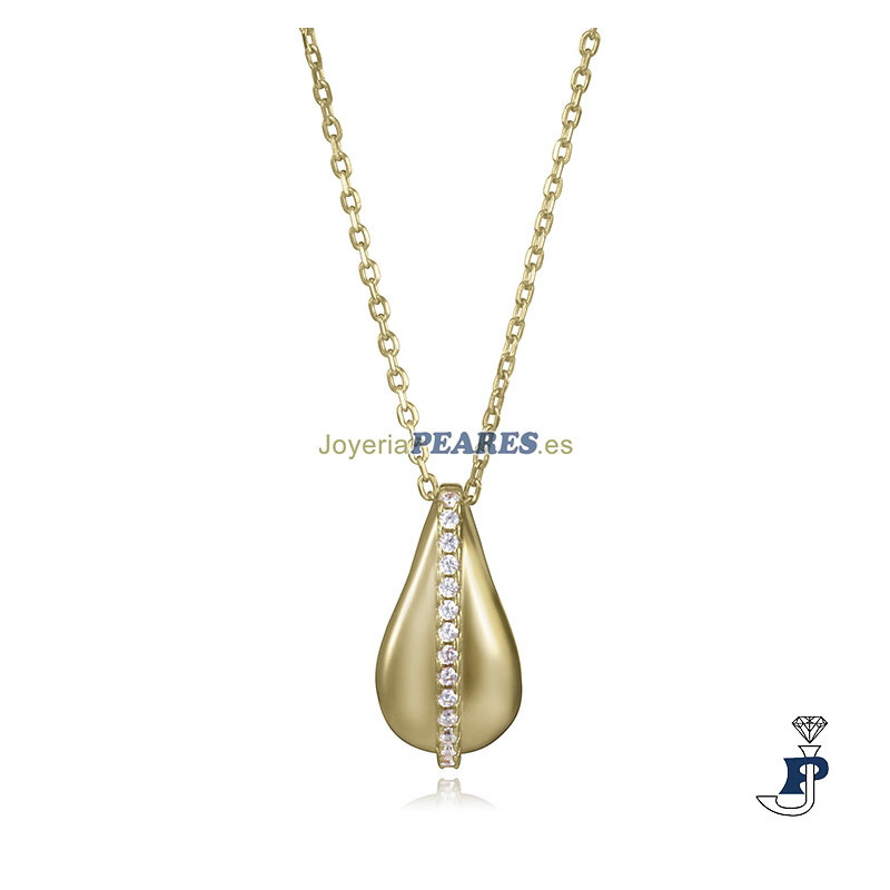 Gargantilla fabricada en Plata chapada en Oro. - 2384C100-30