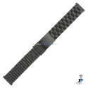 Correa para reloj de acero pavonado en negro. - 4310-26
